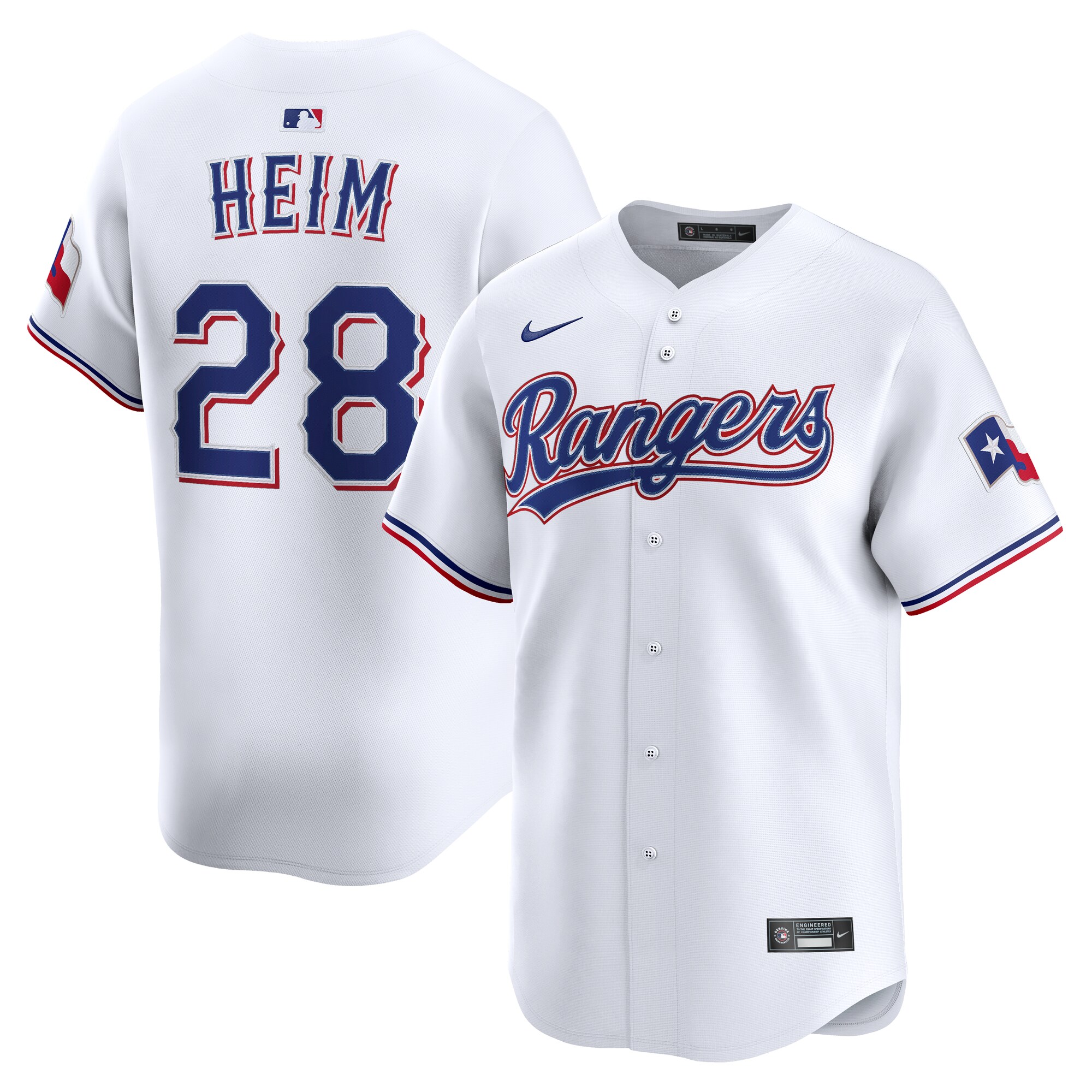 Texas Rangers Jonah Heim White Alternate Limited Player MLB Jersey Men's