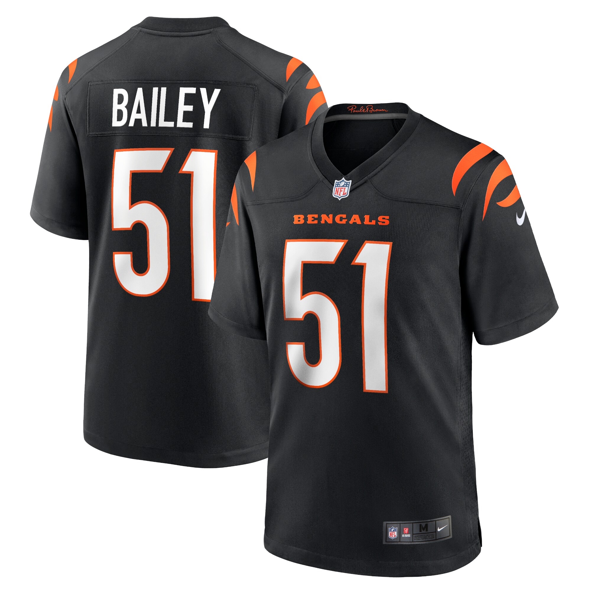 Cincinnati Bengals Markus Bailey Black Game NFL Jersey Men's