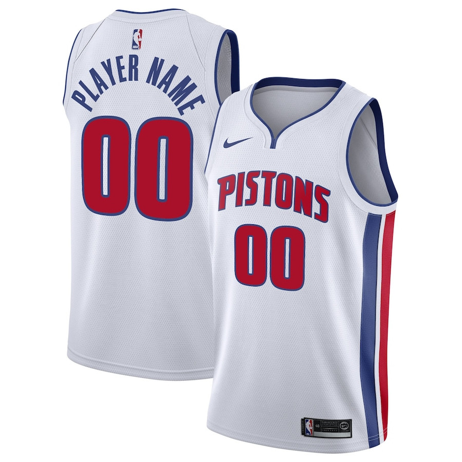 Detroit Pistons 2023/24 Association Swingman Custom White NBA Jersey Men's