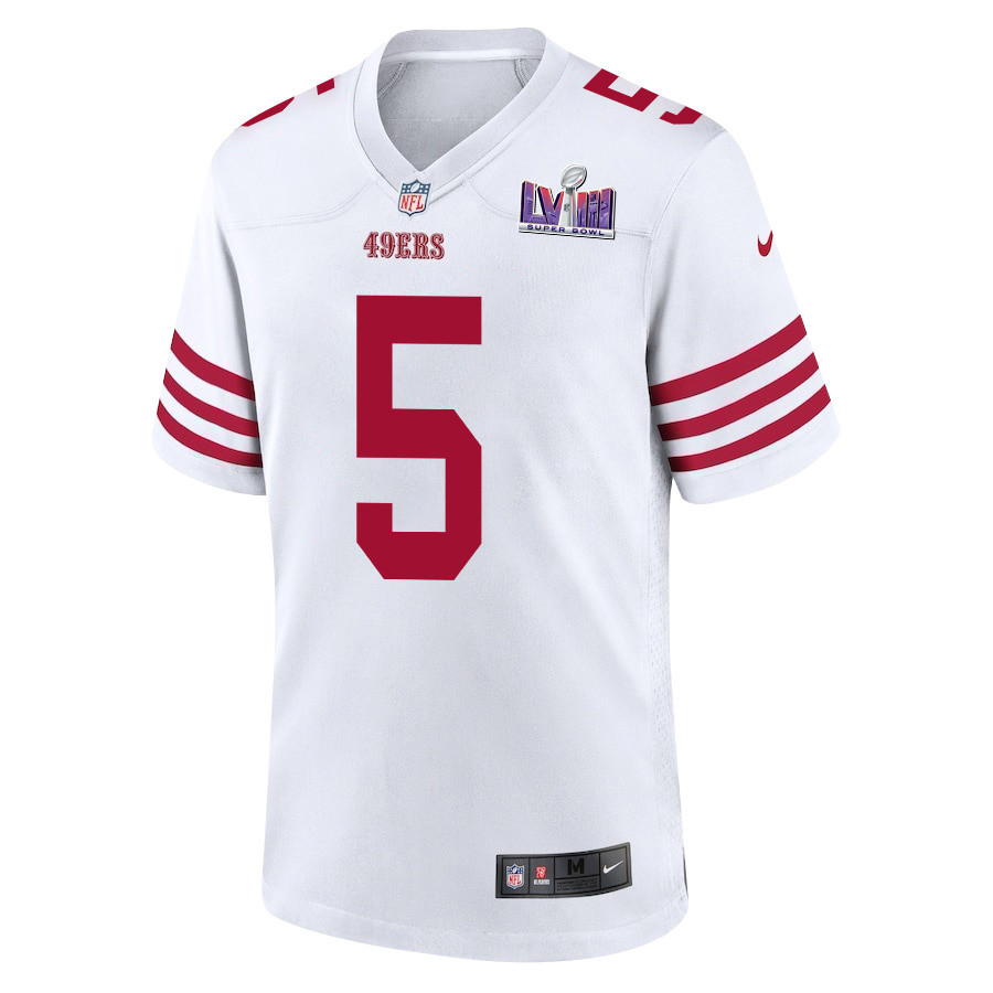 Randy Gregory 5 San Francisco 49ers Super Bowl LVIII Patch Game White NFL Jersey Men's