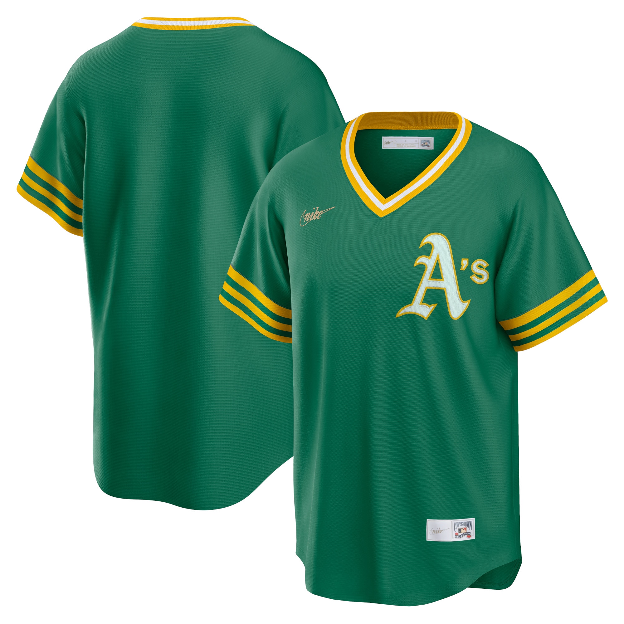 Oakland Athletics Kelly Green Road Cooperstown Collection Team MLB Jersey Men's