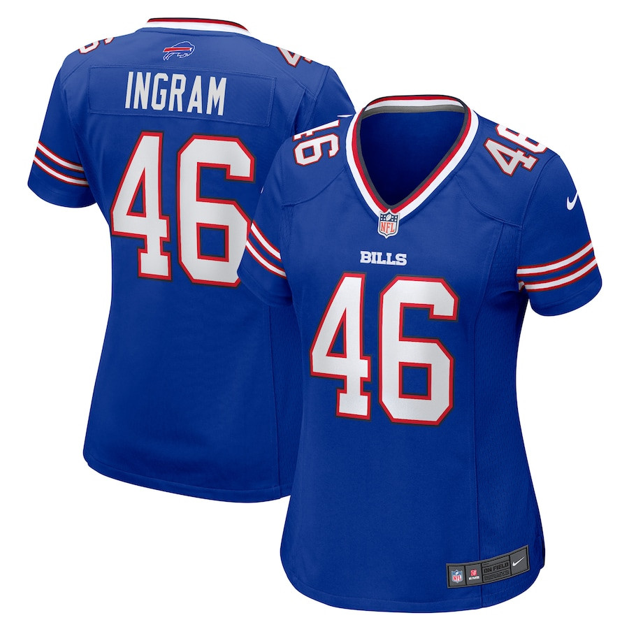 Ja'Marcus Ingram 46 Buffalo Bills Game Royal NFL Jersey Women's
