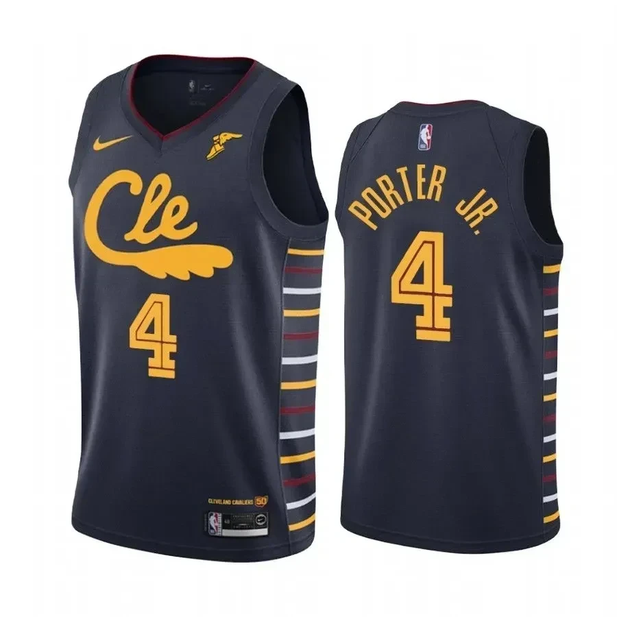 Kevin Porter Jr. 4 Cleveland Cavaliers City Navy NBA Jersey Men's
