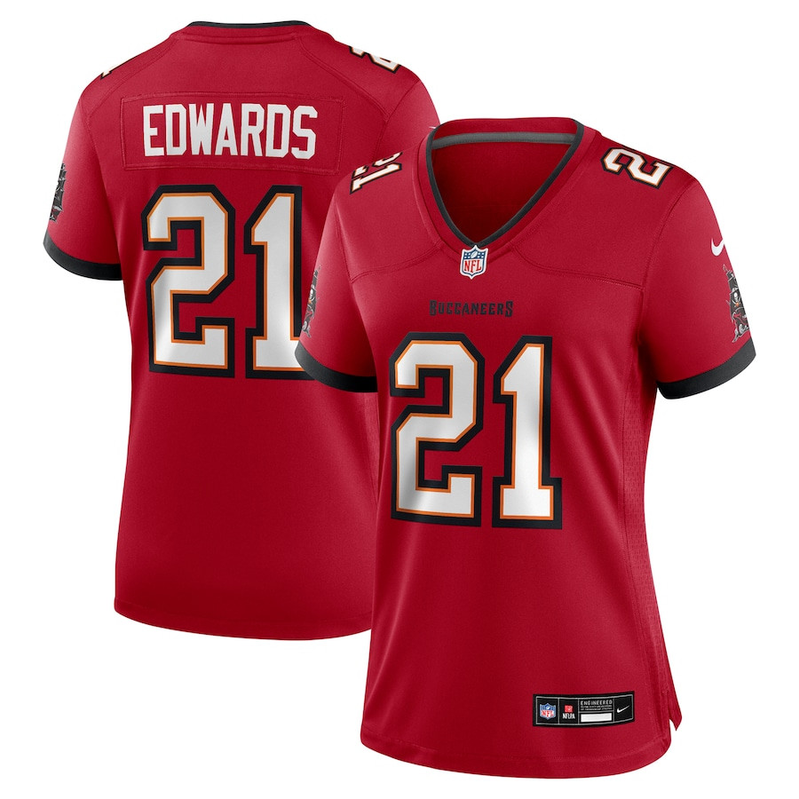 Mike Edwards 21 Tampa Bay Buccaneers Game Red NFL Jersey Women's