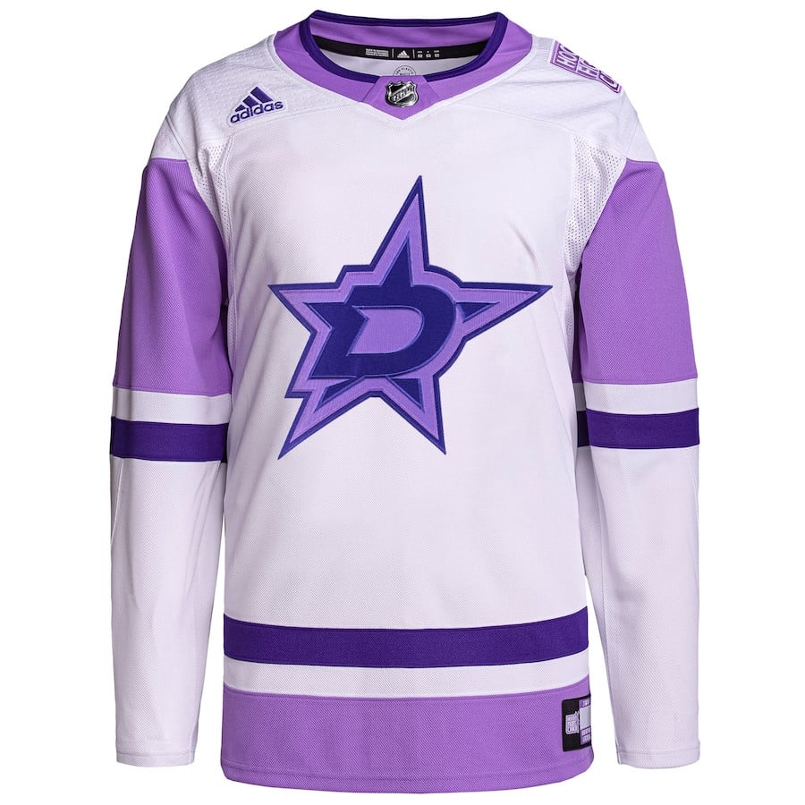 Dallas Stars Fights Cancer Primegreen White/Purple NHL Jersey Men's