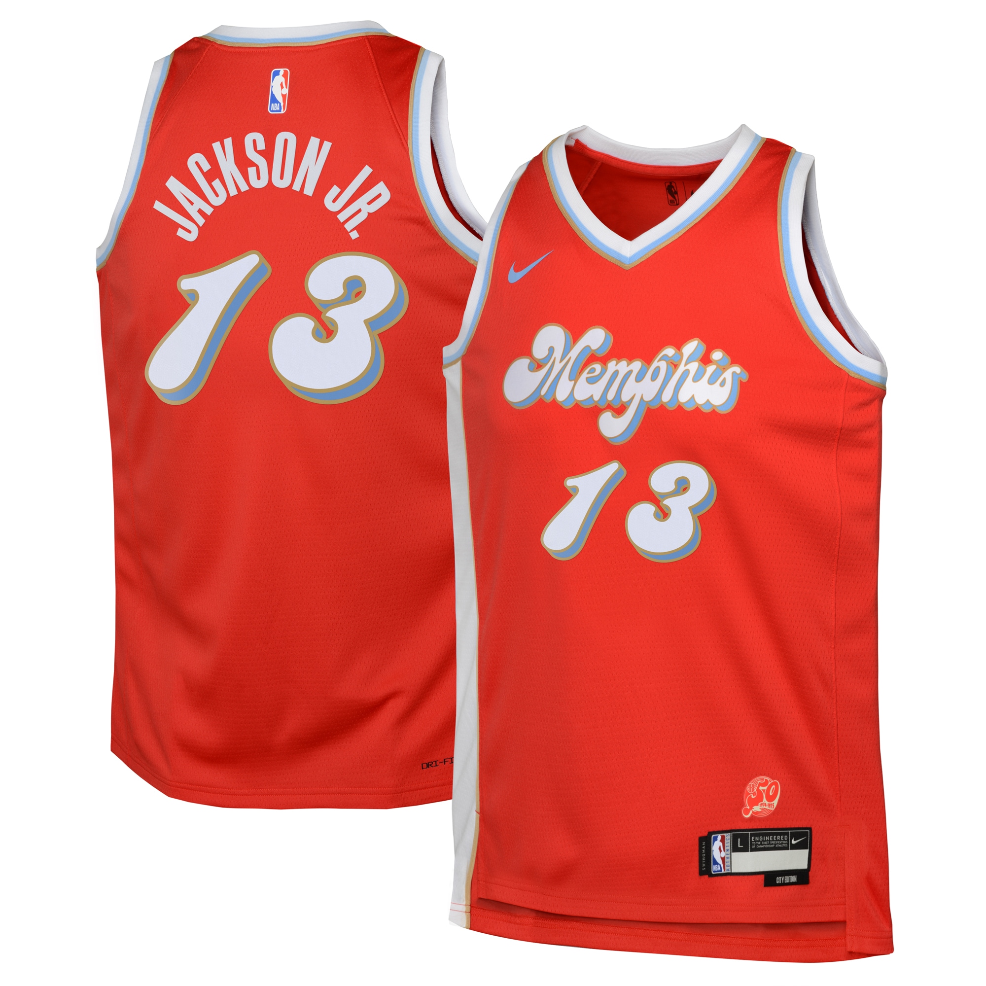 Memphis Grizzlies City Edition Swingman 2024 Red Jaren Jackson Jr NBA Jersey Youth