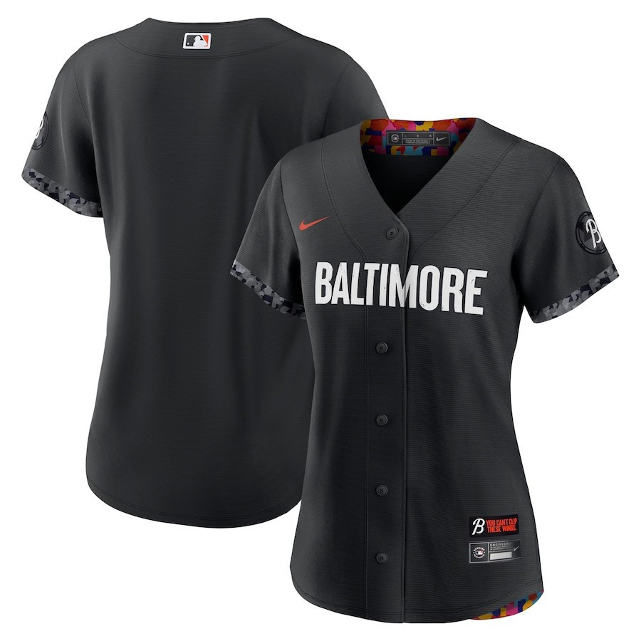 Baltimore Orioles 2023 City Connect Black MLB Jersey Women's