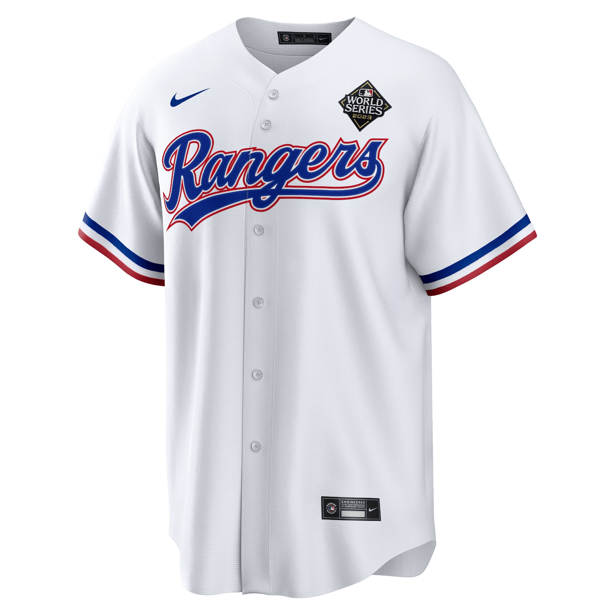 Austin Hedges 11 Texas Rangers 2023 World Series Stitched White MLB Jersey Men's