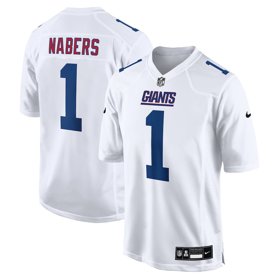 Malik Nabers 1 New York Giants Fashion Tundra White NFL Jersey Men's