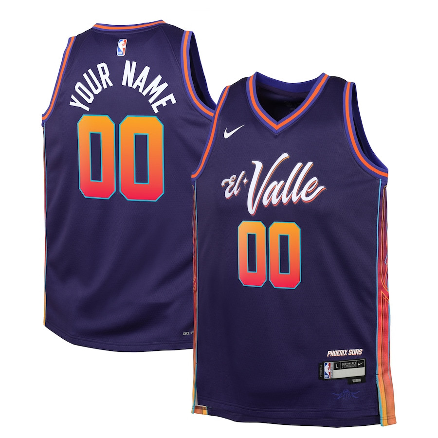 Phoenix Suns 2023/24 City Edition Swingman Custom Purple NBA Jersey Youth