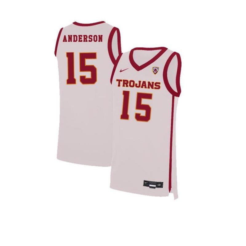 15 McKay Anderso White Elite USC Trojans NCAA Jersey Men's