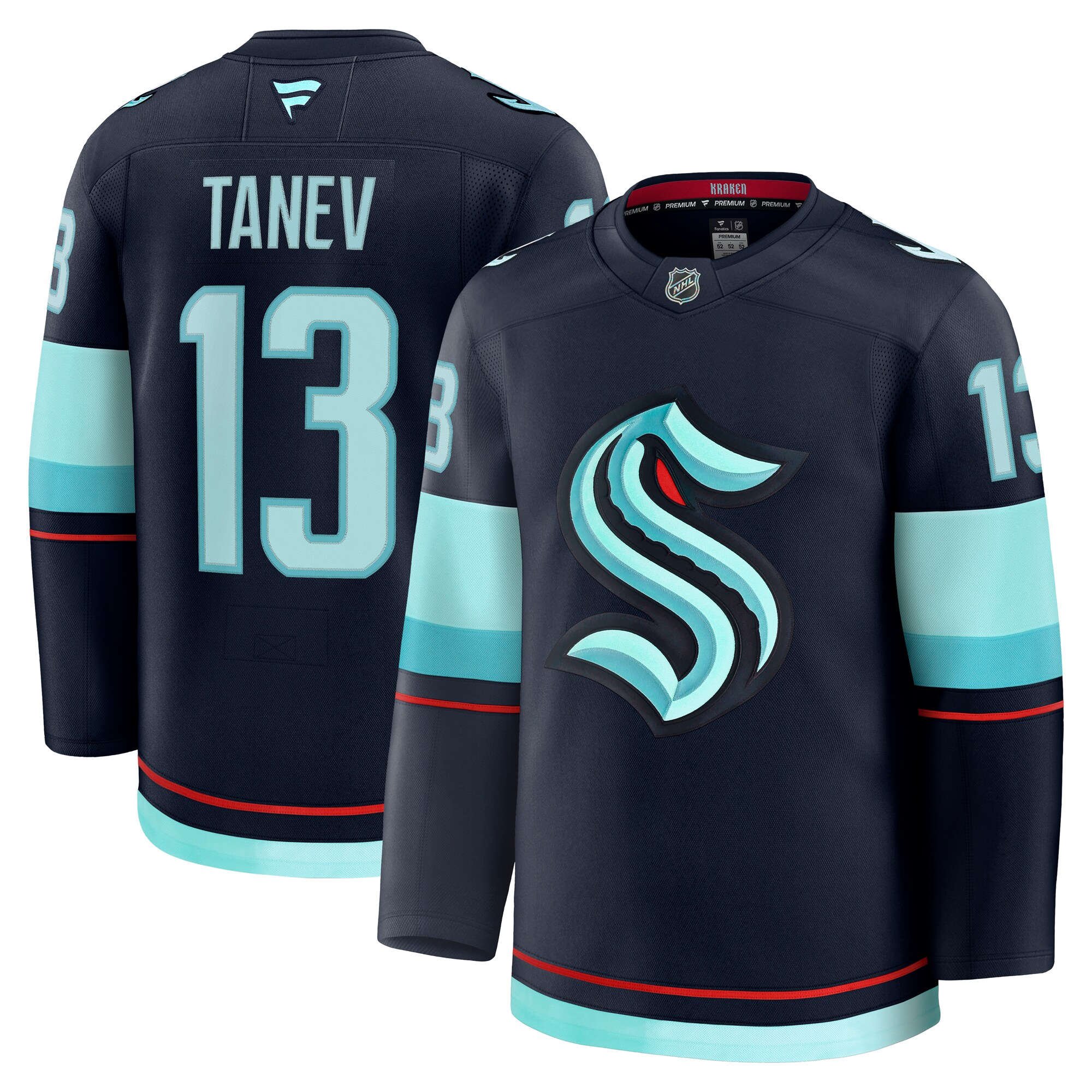 Seattle Kraken Brandon Tanev Deep Sea Blue Home Premium NHL Jersey Men's