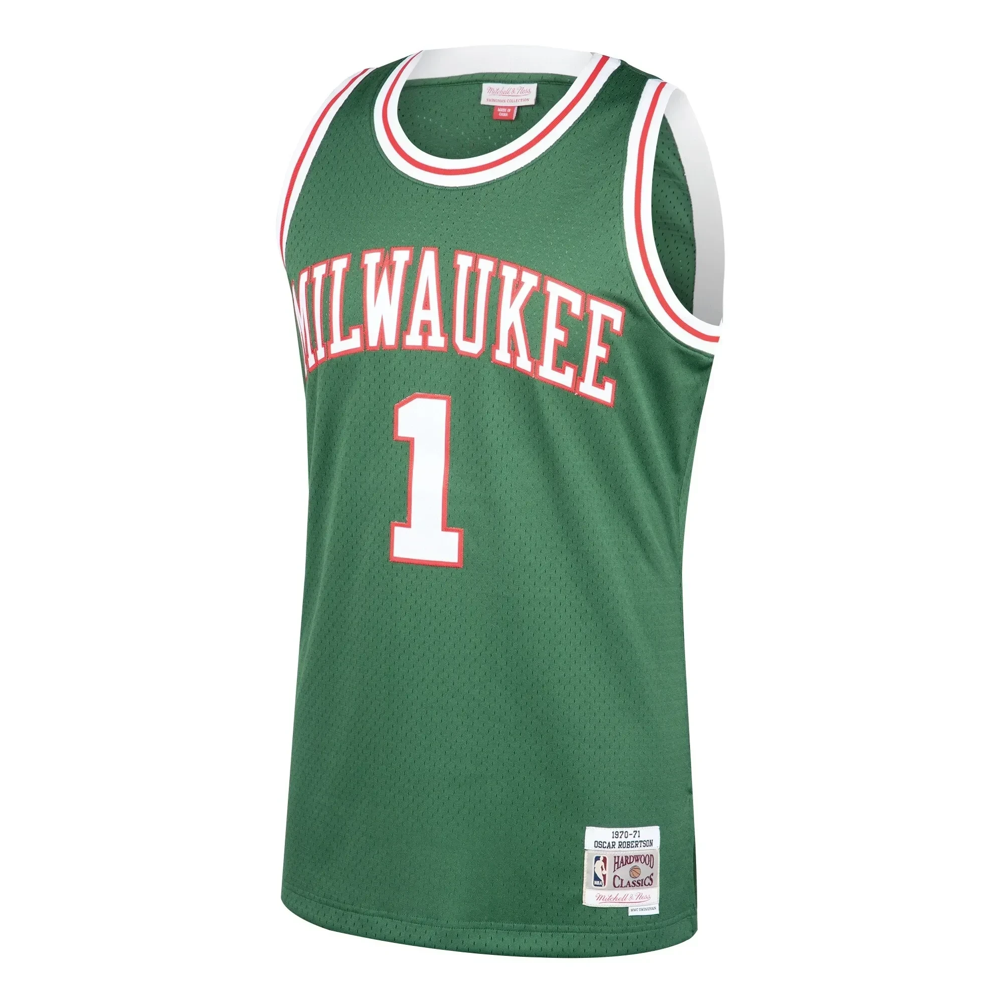 Oscar Robertson Milwaukee Bucks Mitchell Ness 1970-71 Hardwood Classics Swingman Green NBA Jersey Men's