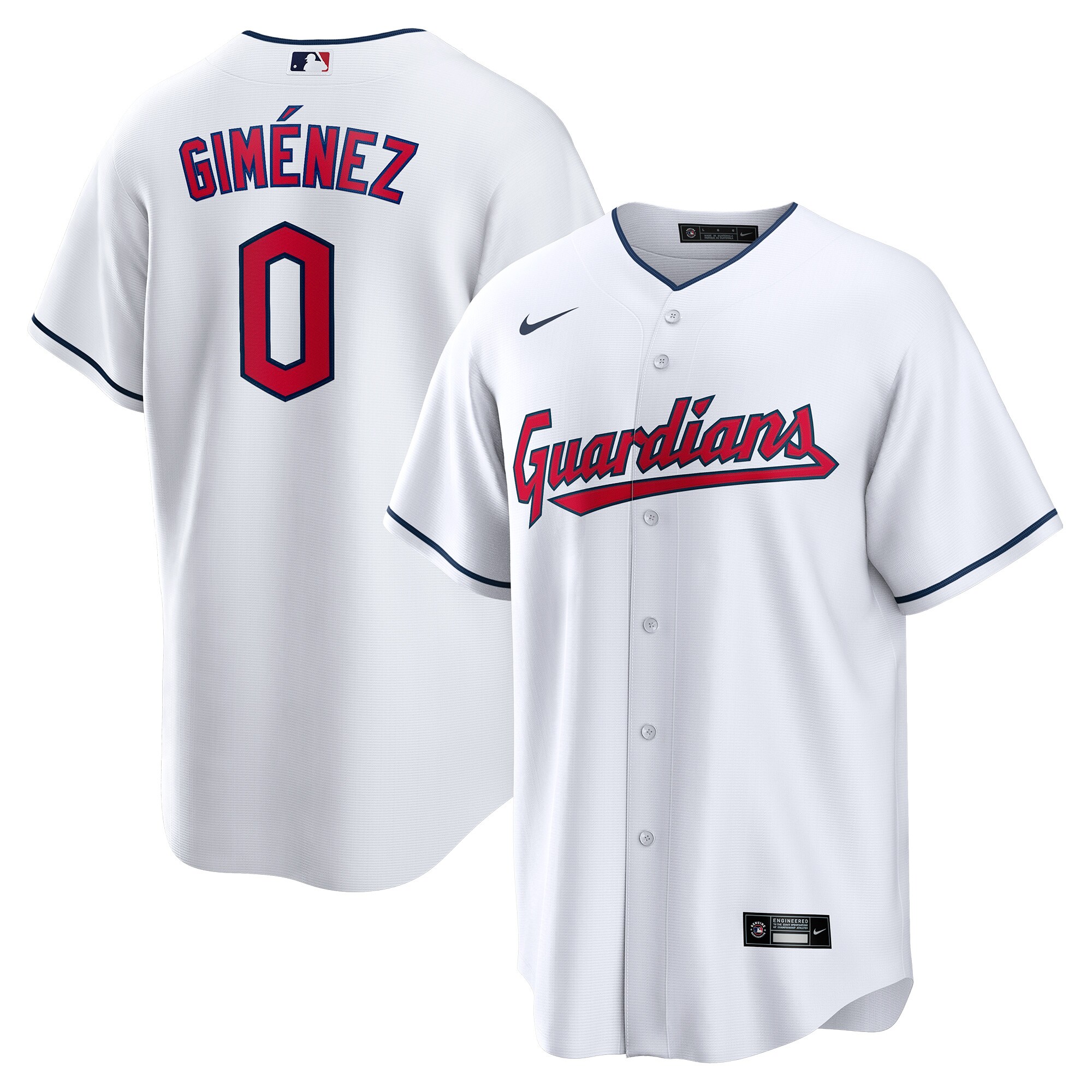 Cleveland Guardians Andres Gimenez White Home Player MLB Jersey Men's