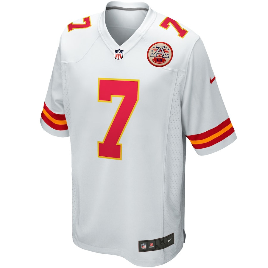 Harrison Butker 7 Kansas City Chiefs Game White NFL Jersey Men's