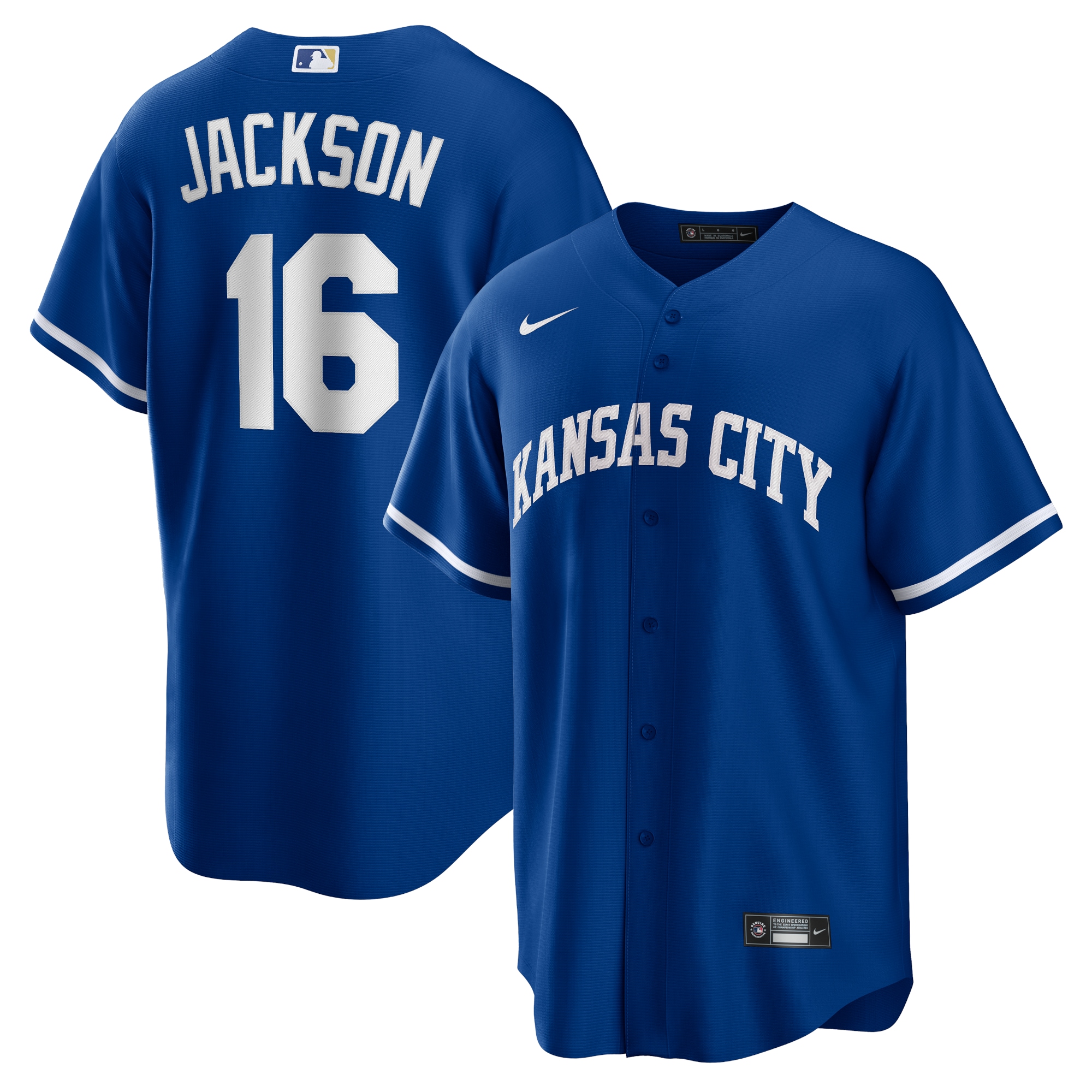 Kansas City Royals Bo Jackson Royal Alternate Cooperstown Collection Player MLB Jersey Men's