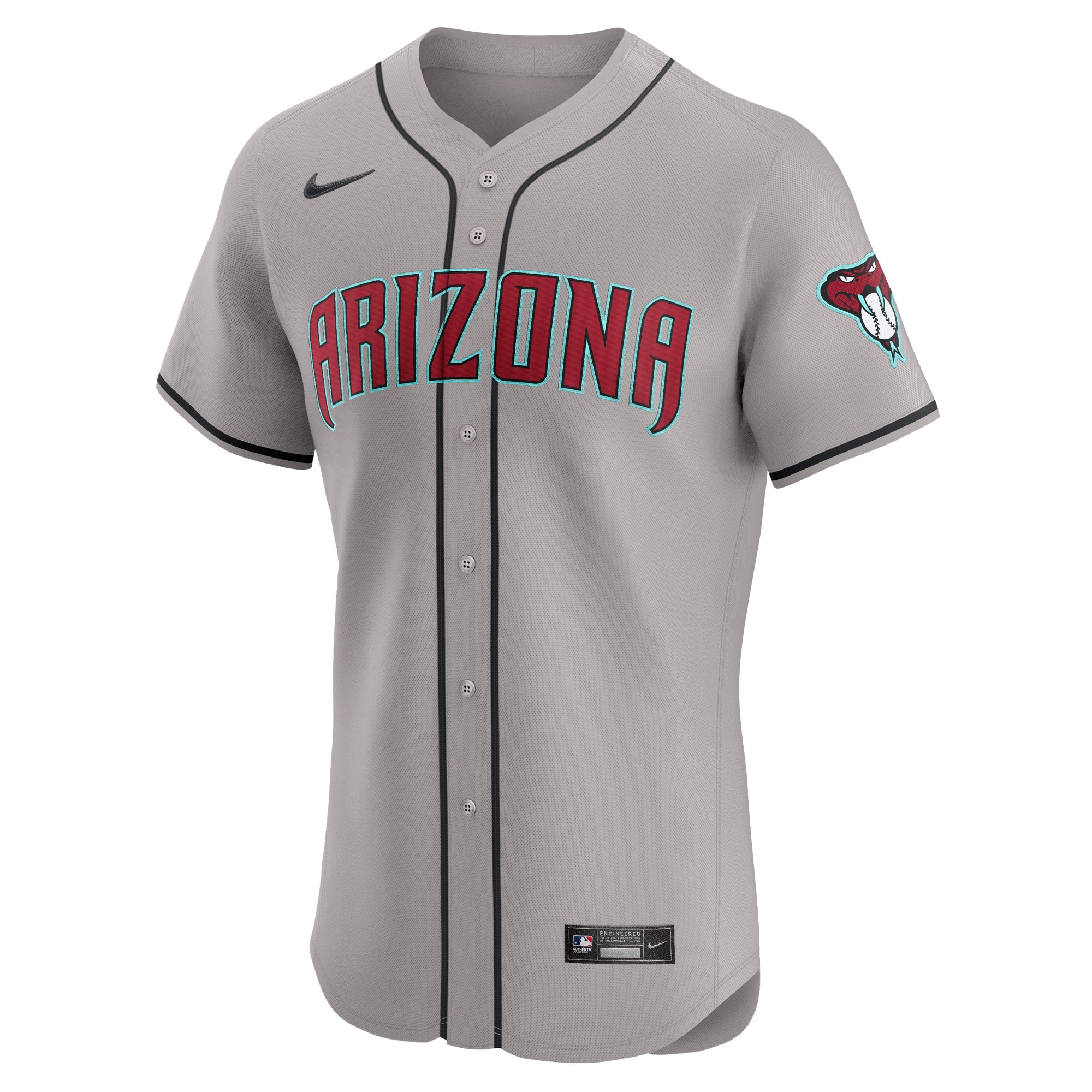 Arizona Diamondbacks Gray Vapor Premier Elite Patch MLB Jersey Men's