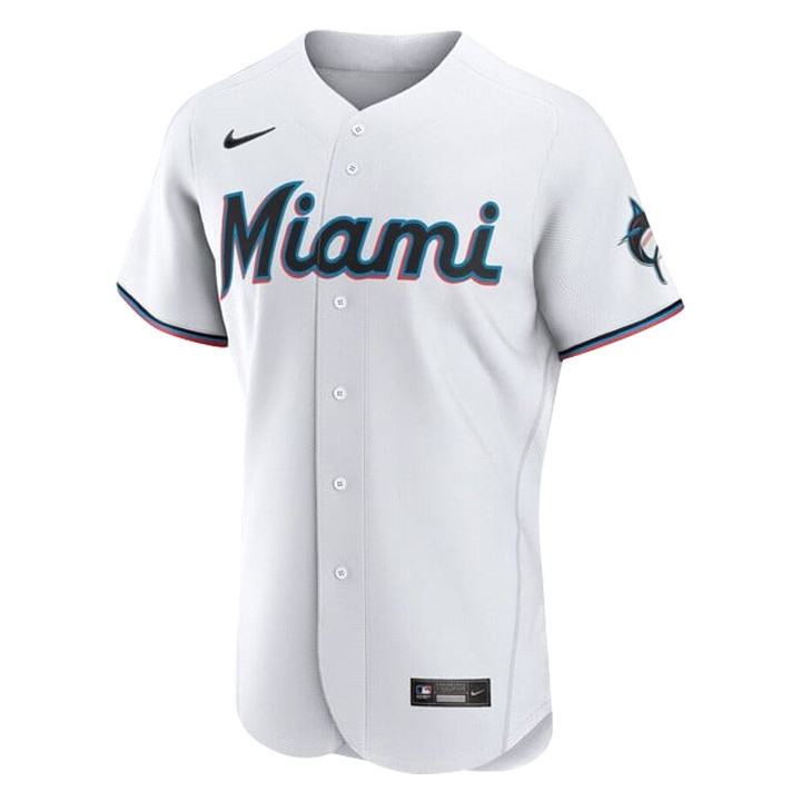 Lionel Messi Miami Marlins Elite Stitched White MLB Jersey Men's