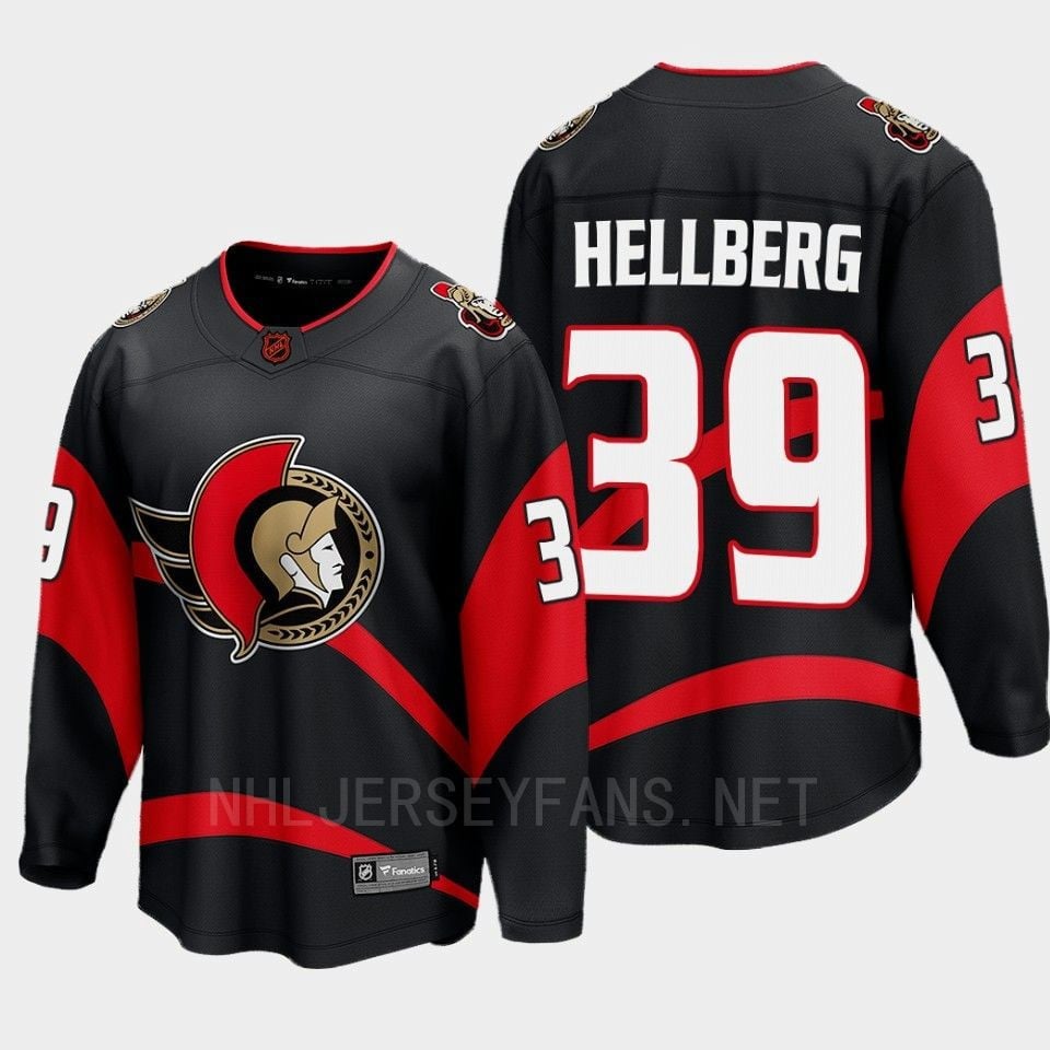 Ottawa Senators Magnus Hellberg 39 Special Edition 2.0 Black Breakaway Player NHL Jersey Men's