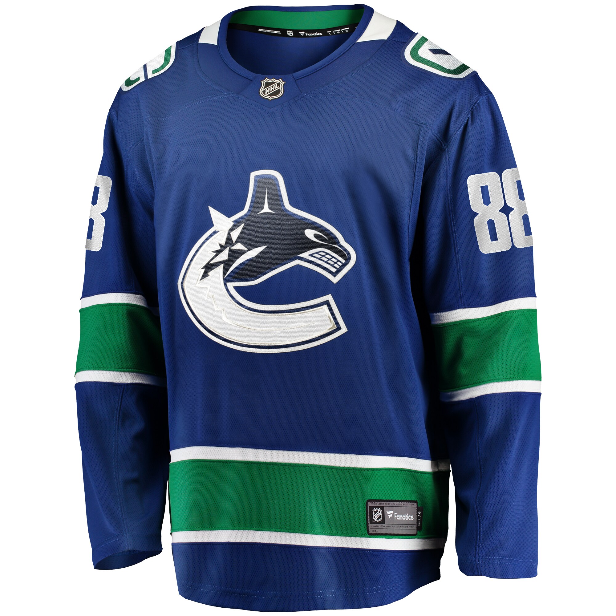 Vancouver Canucks Nils Aman Blue Home Premier Breakaway Player NHL Jersey Men's