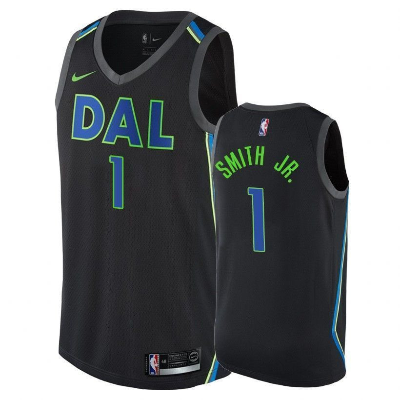 Dallas Mavericks Dennis Smith Jr. 1 City Black NBA Jersey Men's