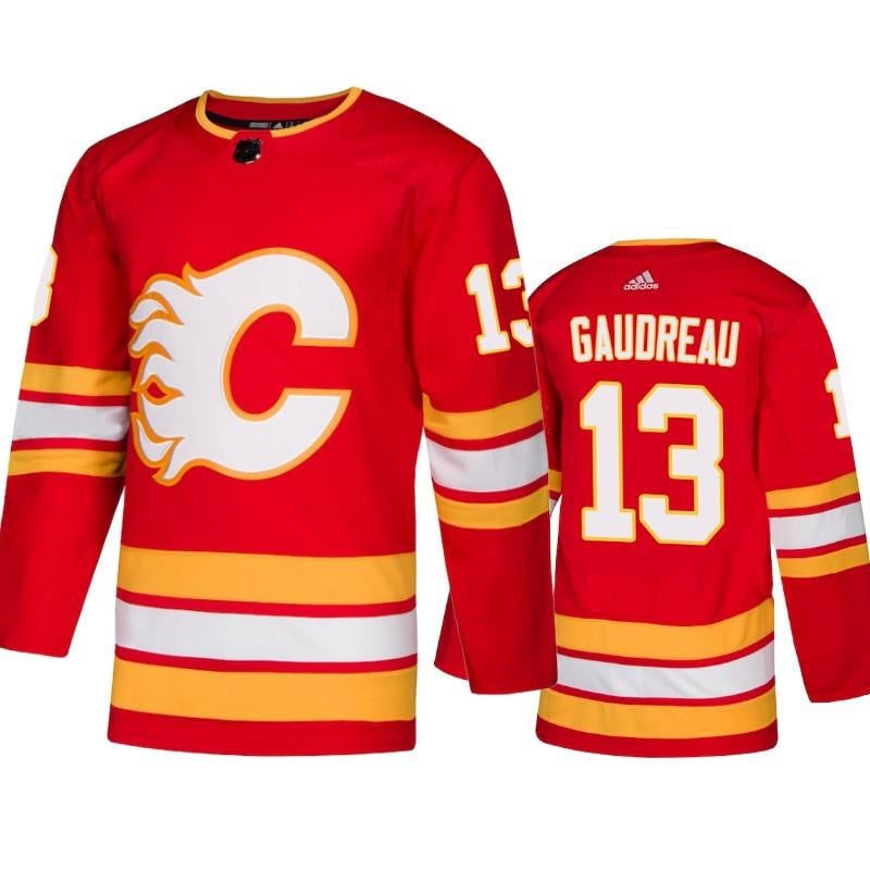 Calgary Flames Johnny Gaudreau 13 Alternate Red NHL Jersey Men's