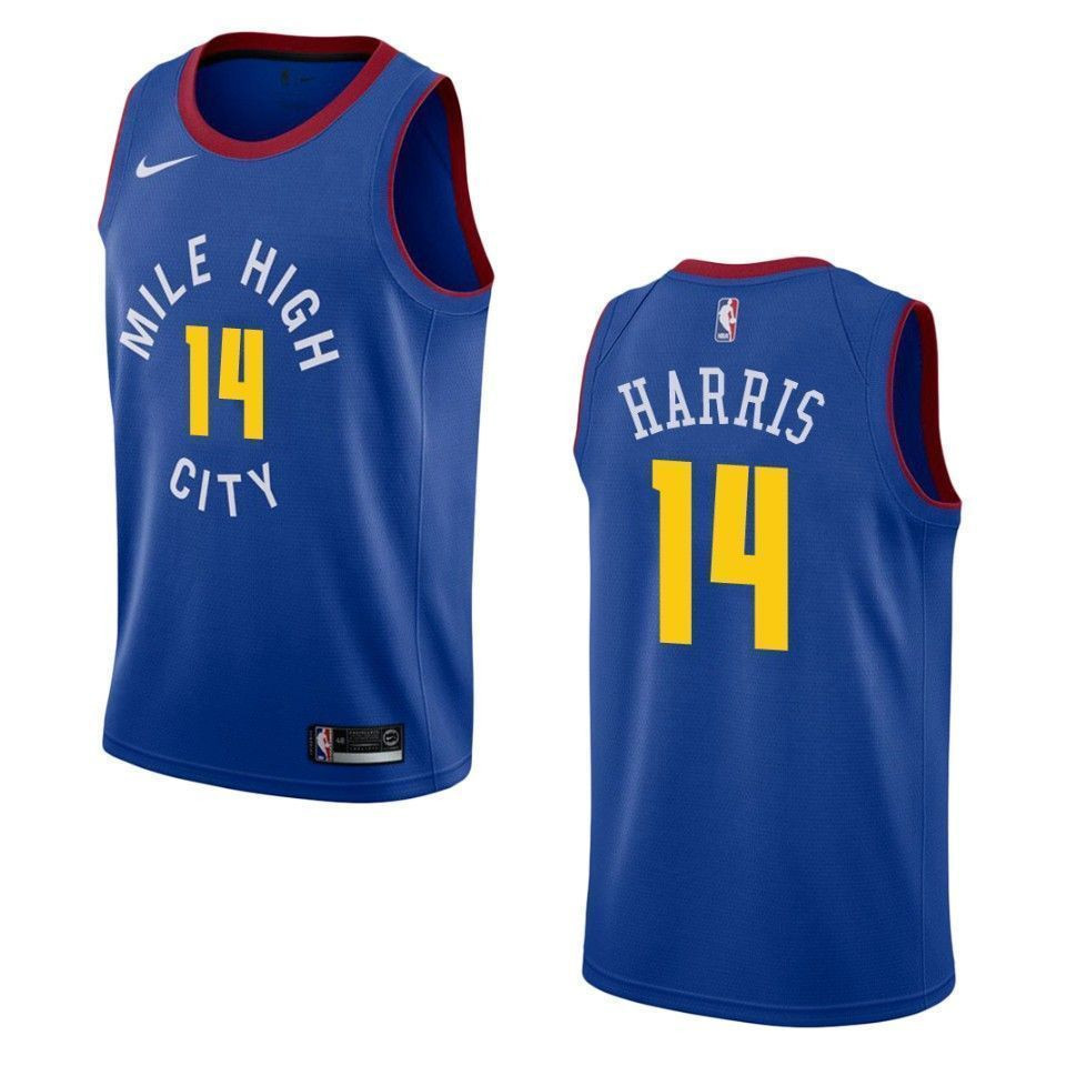 Denver Nuggets 14 Gary Harris Statement Swingman Blue NBA Jersey Men's
