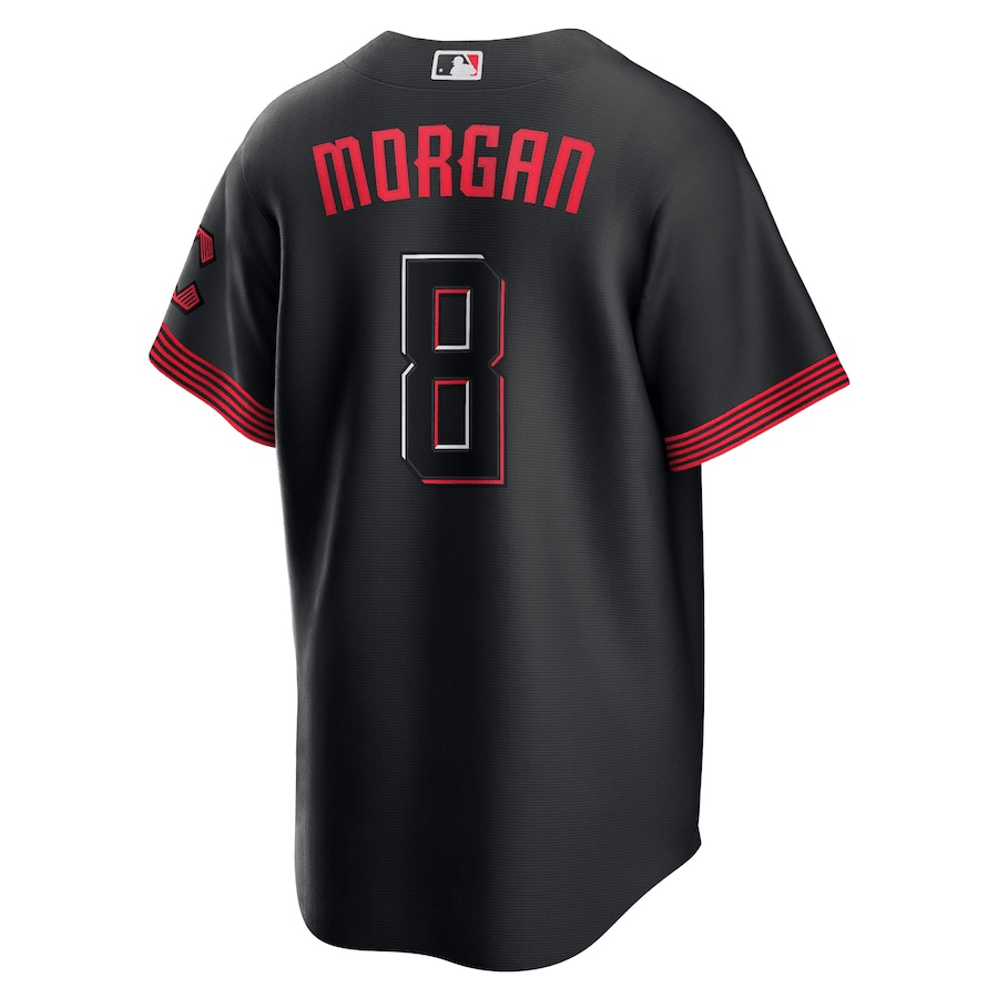 Joe Morgan 8 Cincinnati Reds 2023 City Connect Black MLB Jersey Men's