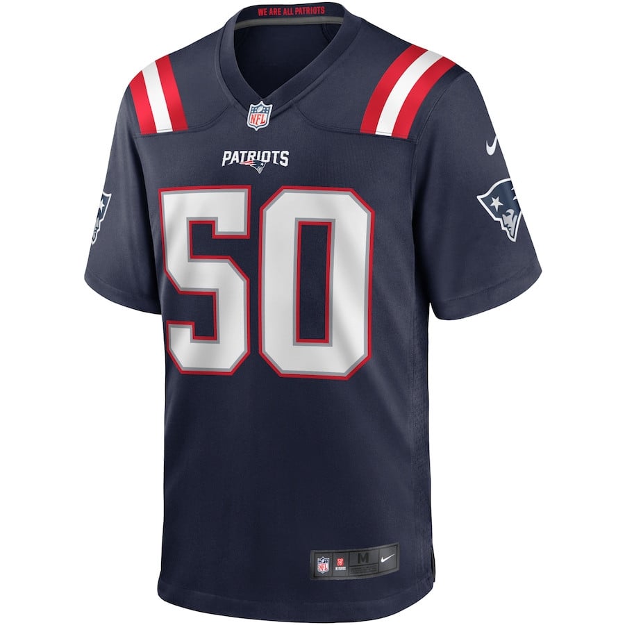 Chase Winovich 50 New England Patriots Game Navy NFL Jersey Men's