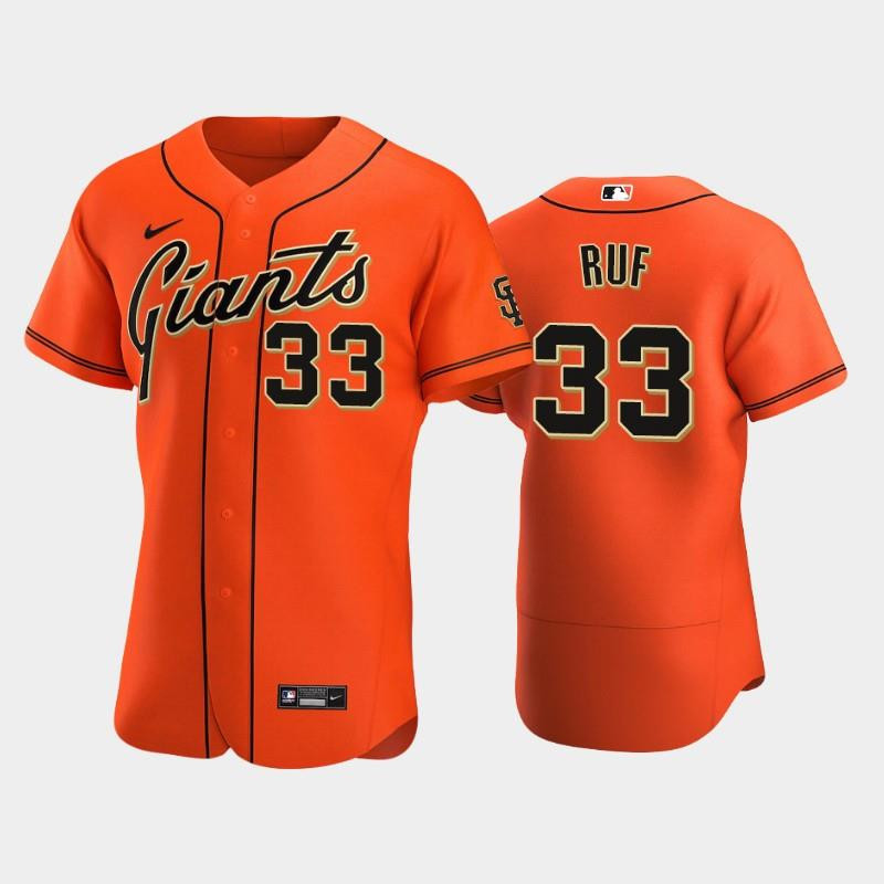 San Francisco Giants 33 Darin Ruf Alternate Orange MLB Jersey Men's