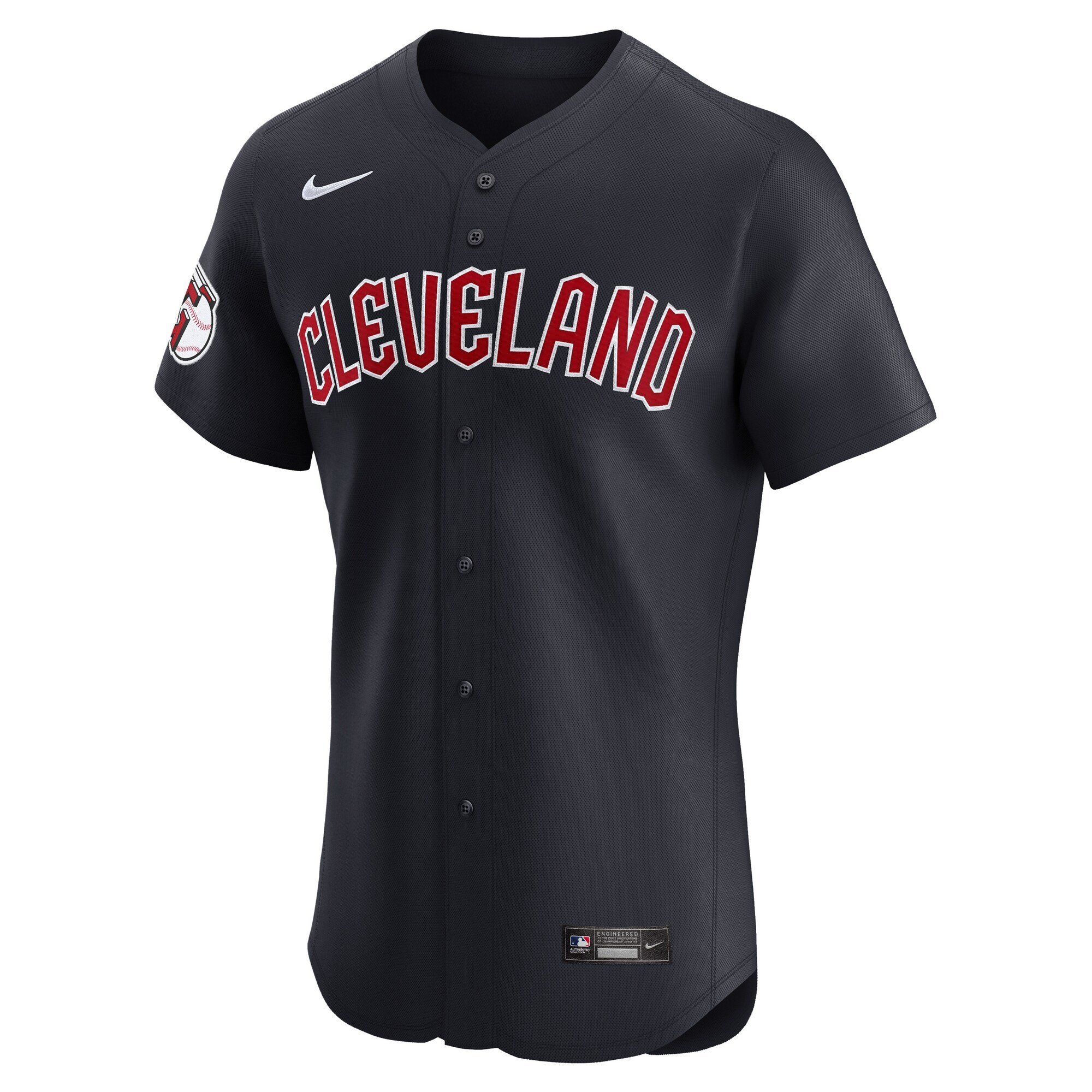 Cleveland Guardians Navy Alternate Vapor Premier Elite Patch MLB Jersey Men's
