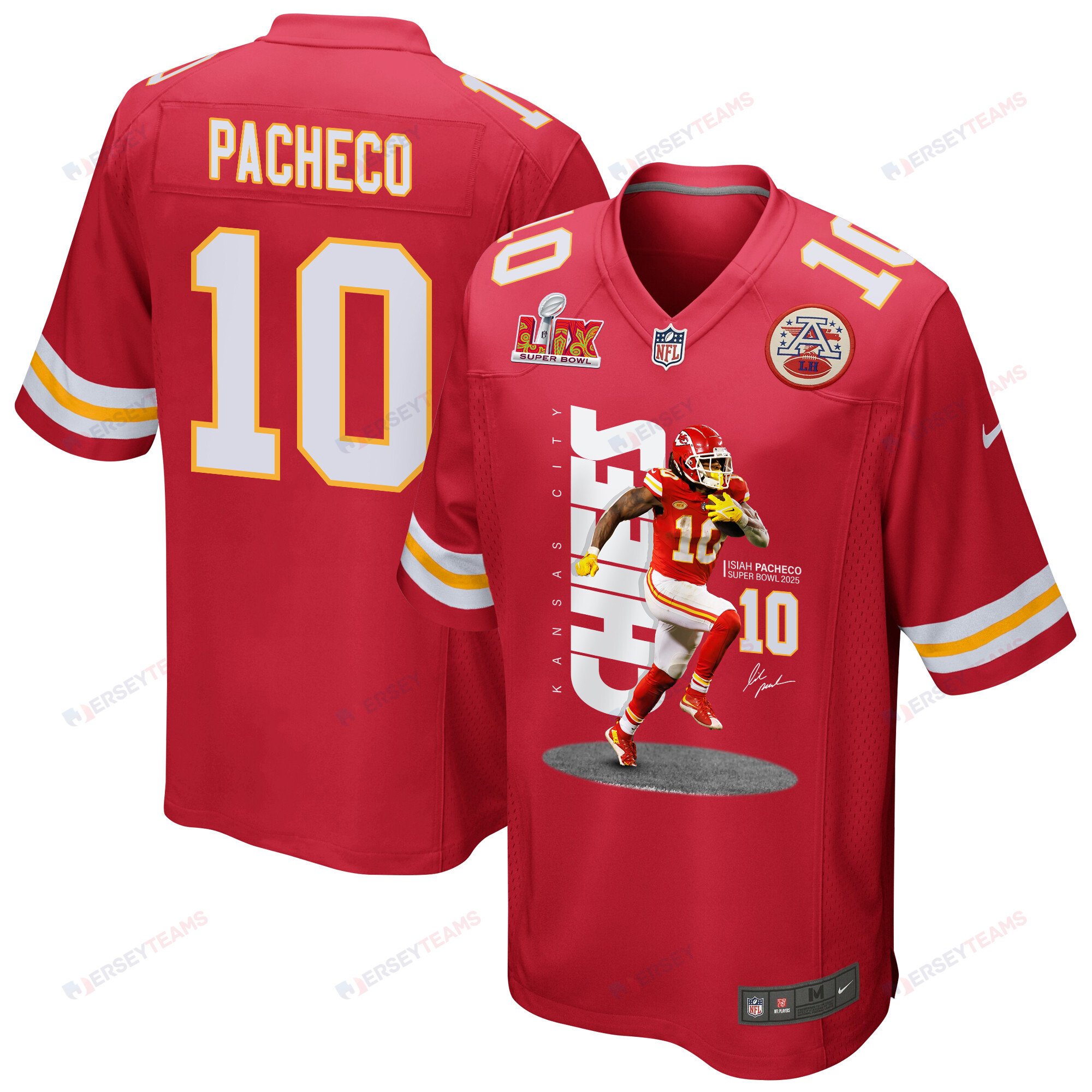 Isiah Pacheco 10 Kansas City Chiefs Running Game Red NFL Jersey Men's
