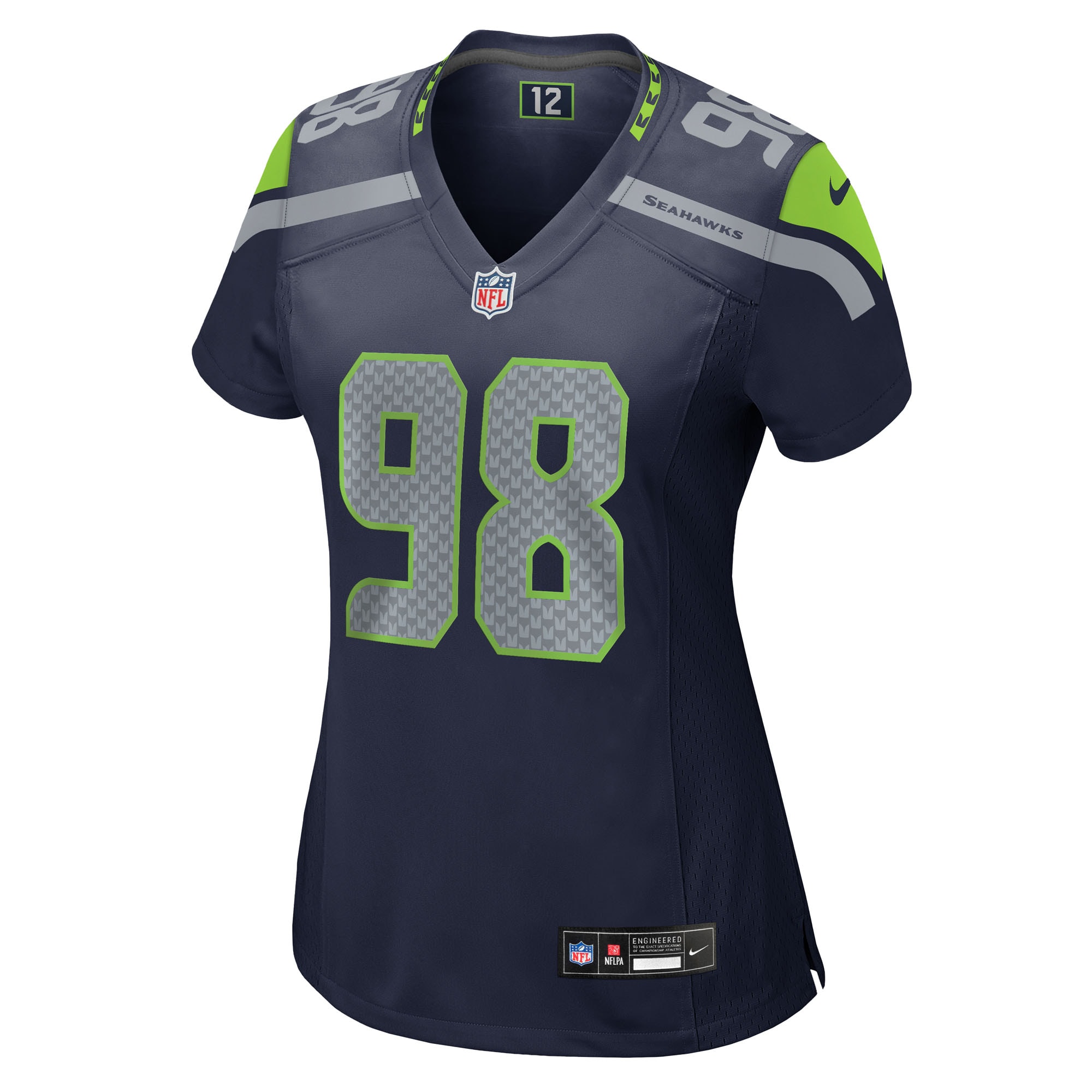Seattle Seahawks Roy Robertson-Harris College Navy Team Game NFL Jersey Women's