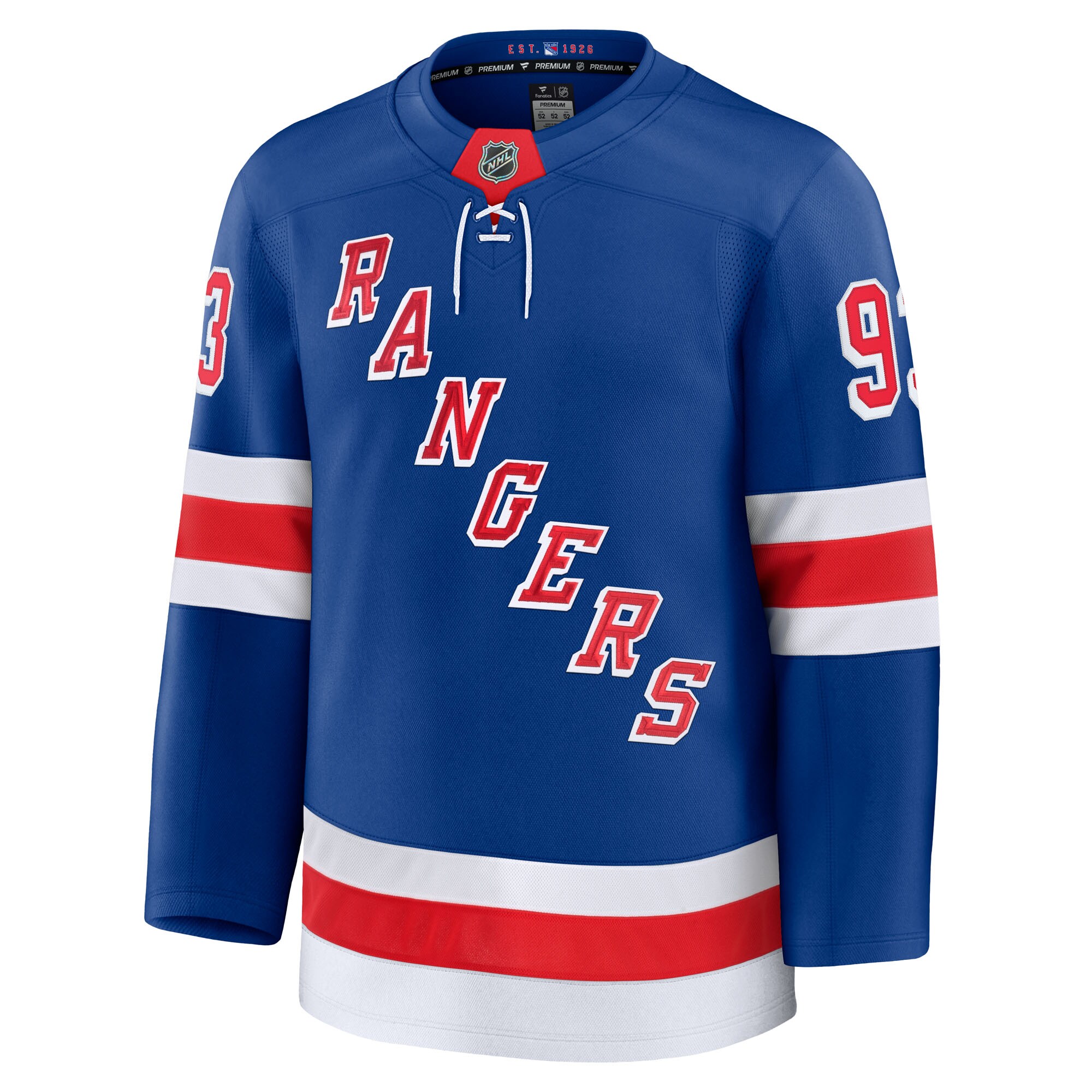 New York Rangers Mika Zibanejad Blue Home Premium NHL Jersey Men's