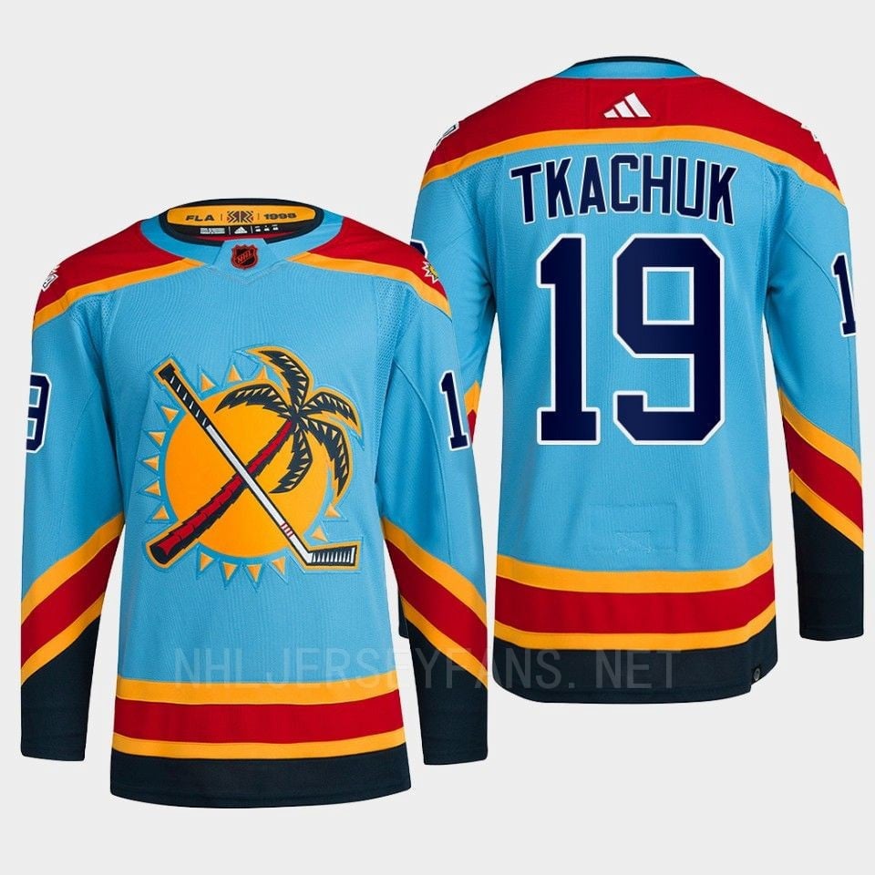 Florida Panthers 2022 Reverse Retro 2.0 Matthew Tkachuk 19 Blue Primegreen NHL Jersey Men's