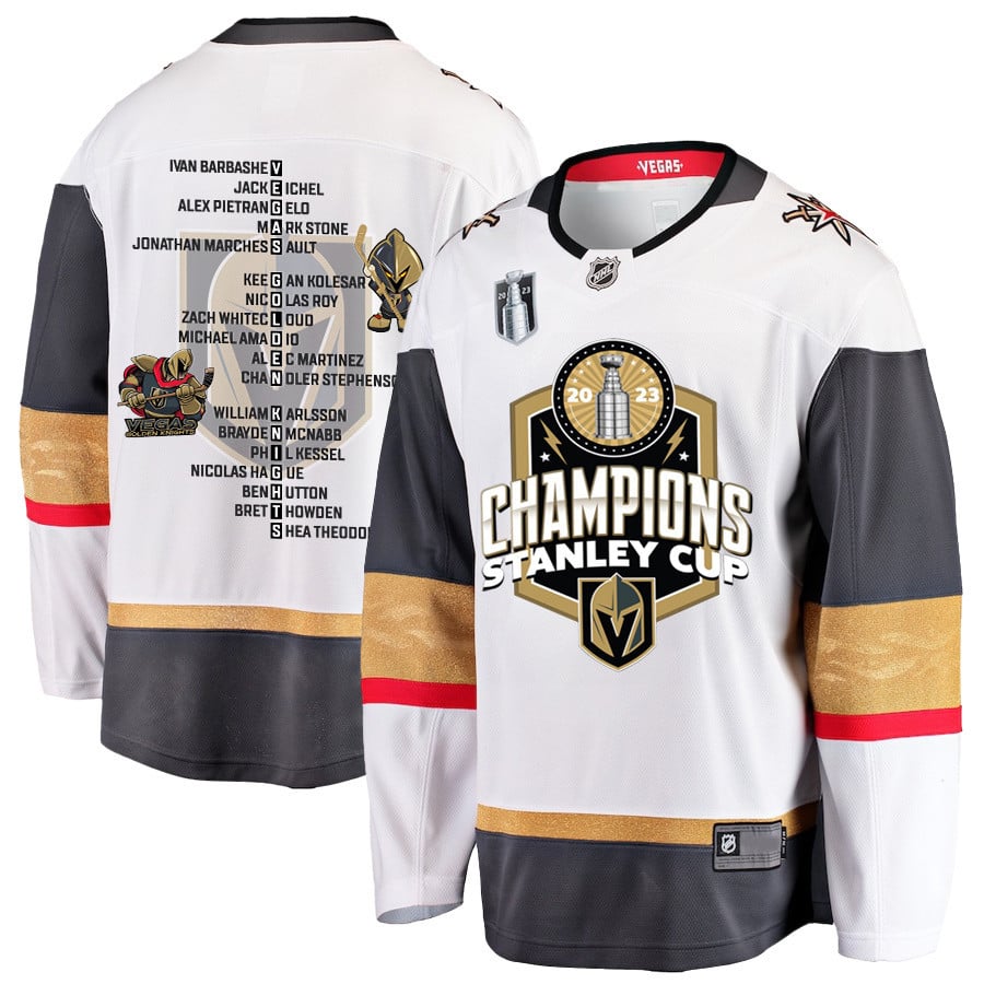 Vegas Golden Knights Journey to 2023 Stanley Cup Glory White NHL Jersey Men's