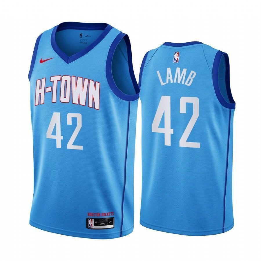 Anthony Lamb Houston Rockets City Edition Blue 42 NBA Jersey Men's