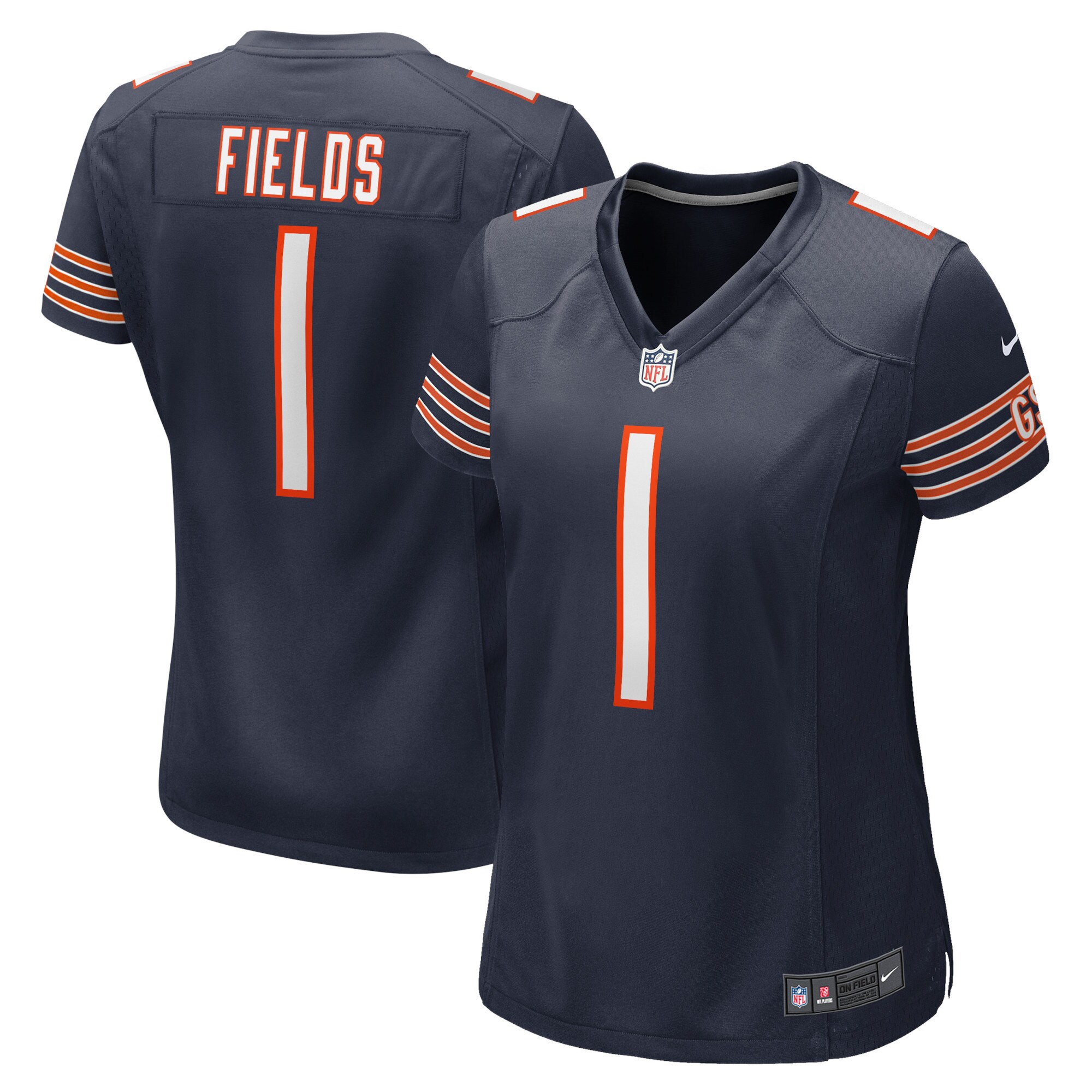 Chicago Bears Justin Fields Navy Player NFL Jersey Women's