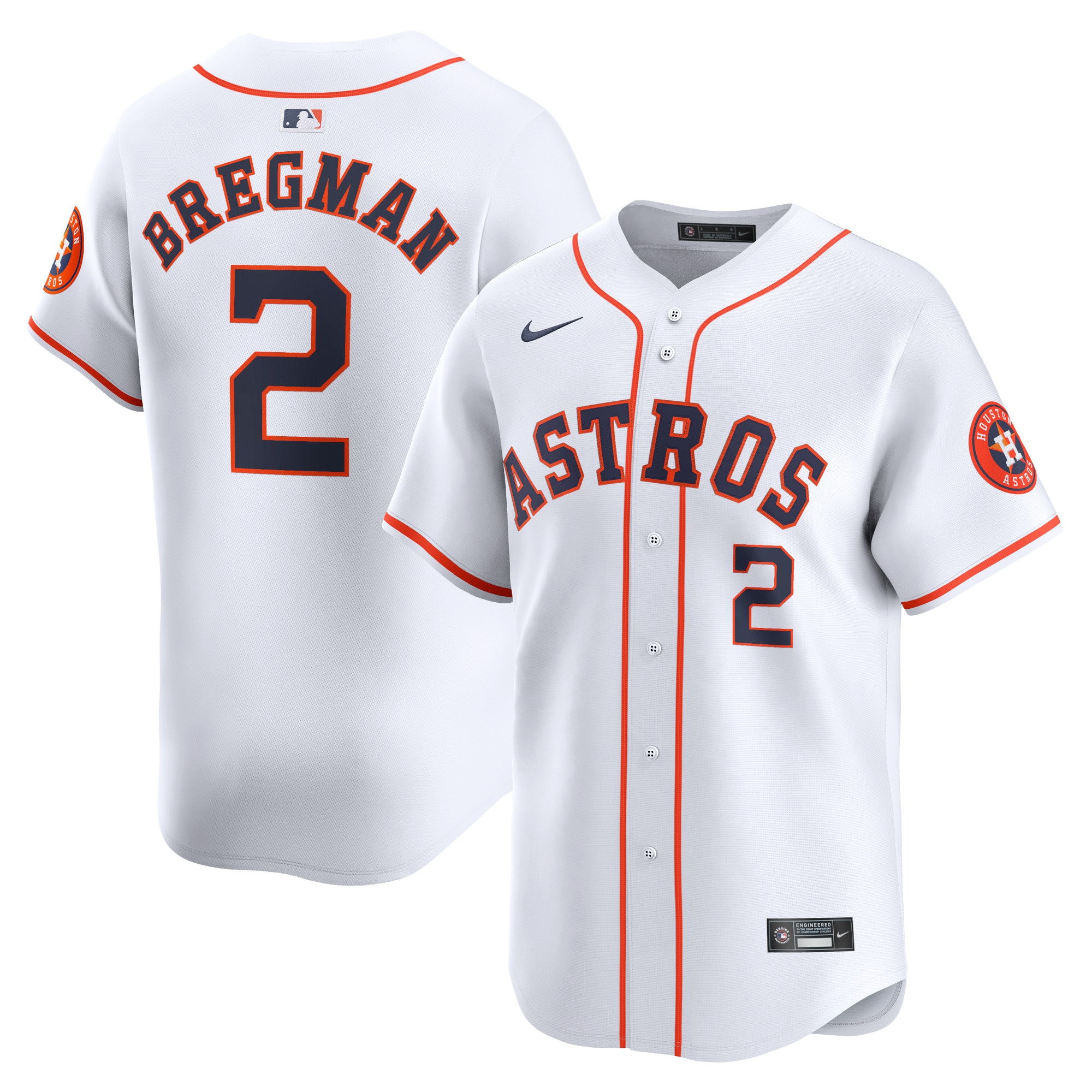 Houston Astros Alex Bregman White Home Limited Player MLB Jersey Men's