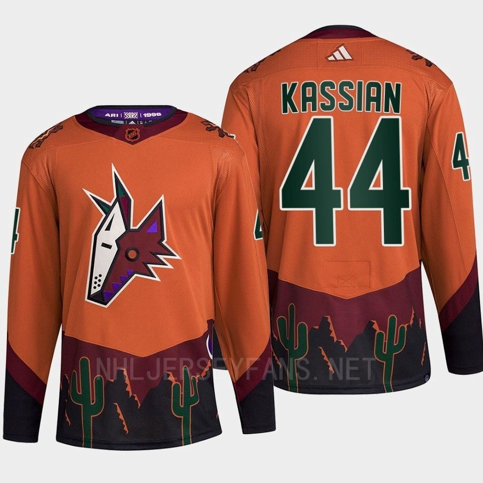 Arizona Coyotes 2022 Reverse Retro 2.0 Zack Kassian 44 Orange Primegreen NHL Jersey Men's