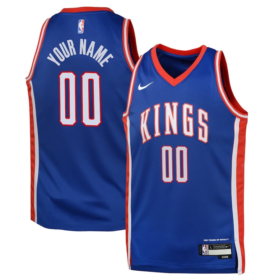 Sacramento Kings 2024/25 Swingman Custom City Edition Blue NBA Jersey Youth