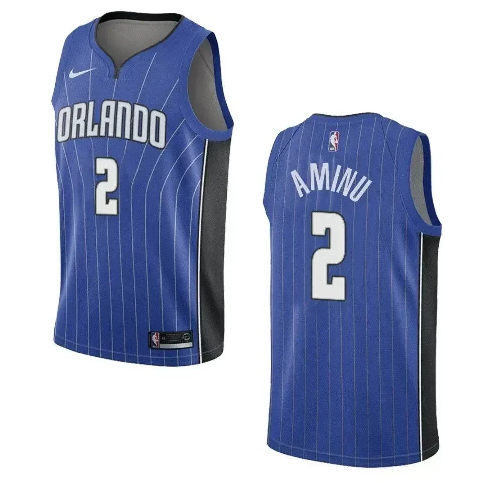 Orlando Magicc 2 Al-farouq Aminu Icon Swingman Blue NBA Jersey Men's