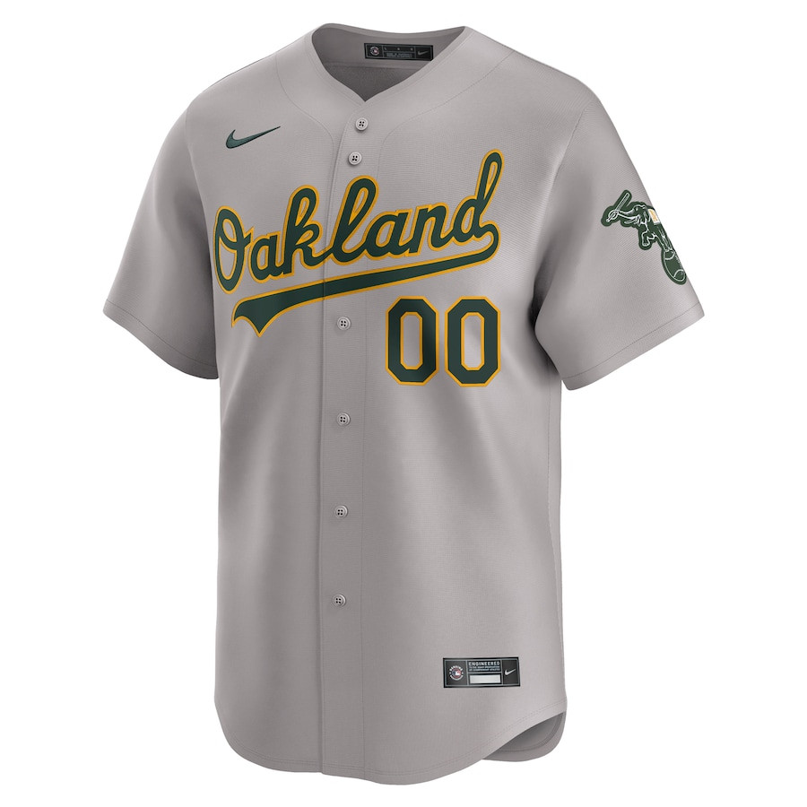 Oakland Athletics Away Limited Custom Gray MLB Jersey Men's