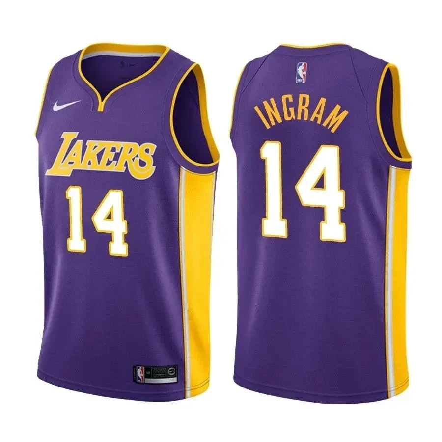 Los Angeles Lakers Brandon Ingram 14 Statet Purple NBA Jersey Men's