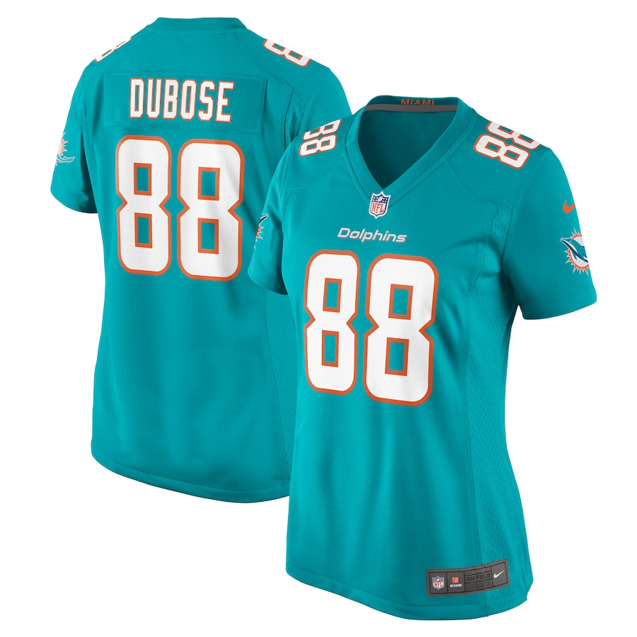 Grant DuBose 88 Miami Dolphins Game Aqua NFL Jersey Women's