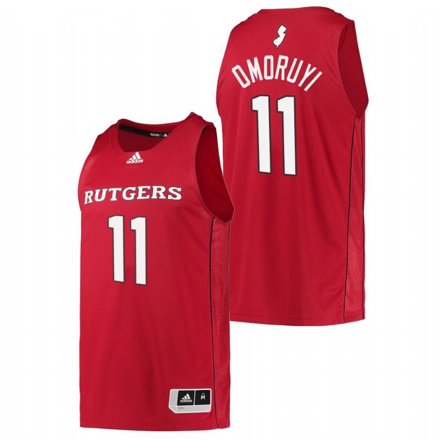 Rutgers Scarlet Knights 11 Clifford Omoruyi 2022 Scarlet College NCAA Jersey Men's