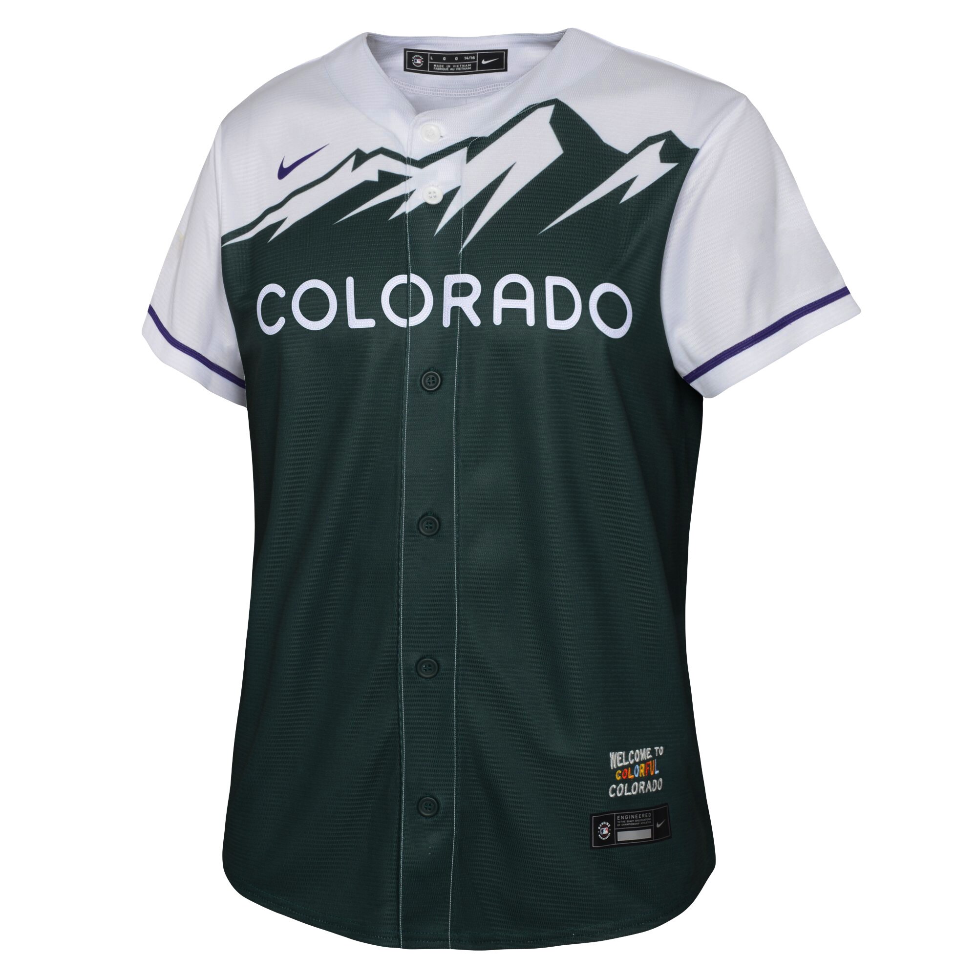 Colorado Rockies Kris Bryant Green City Connect Player MLB Jersey Youth