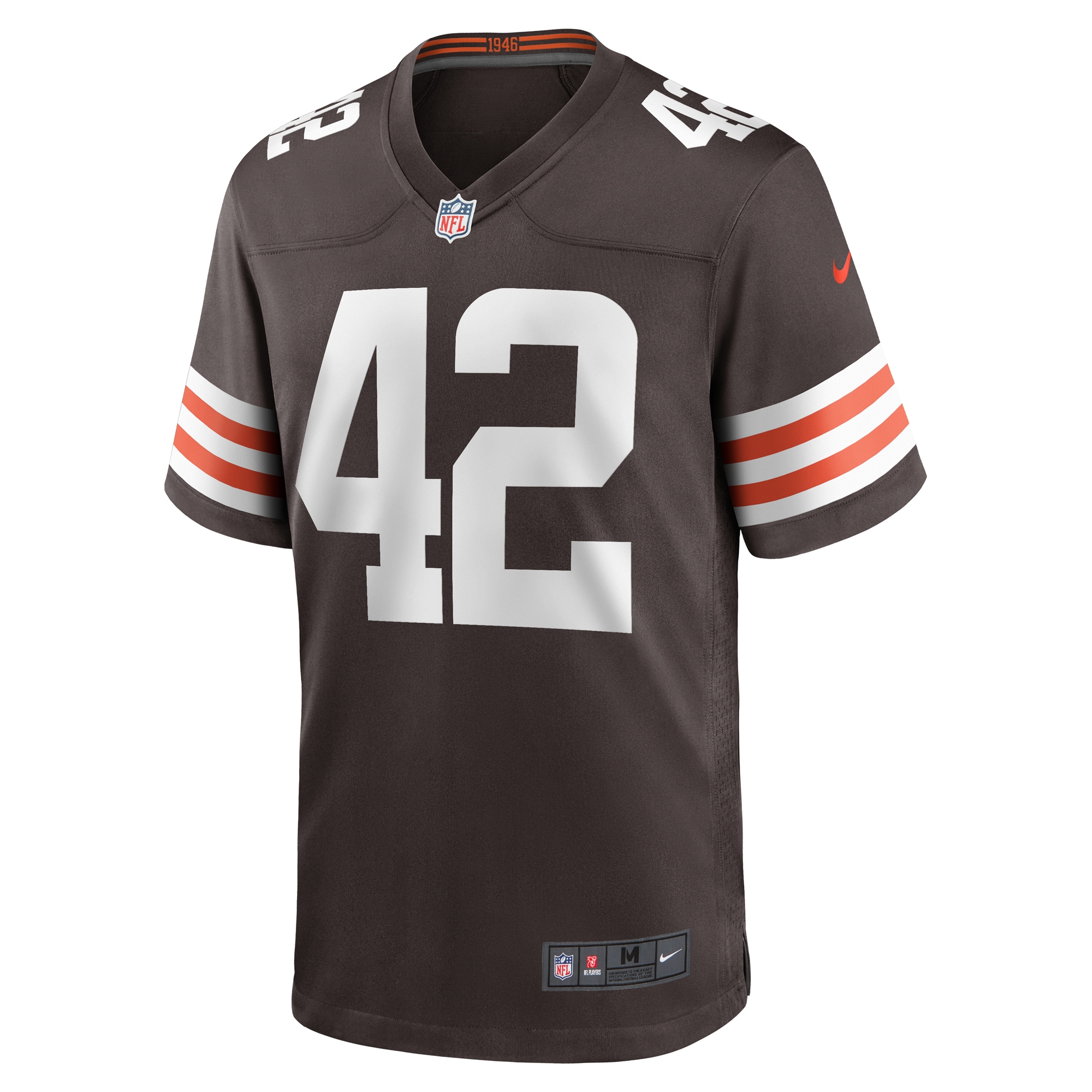 Cleveland Browns Tony Fields II Brown Team Game NFL Jersey Men's