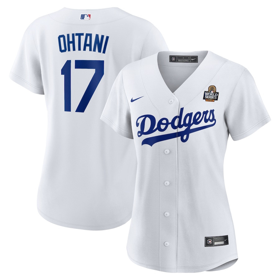 Shohei Ohtani 17 Los Angeles Dodgers 2024 World Series Home White MLB Jersey Women's