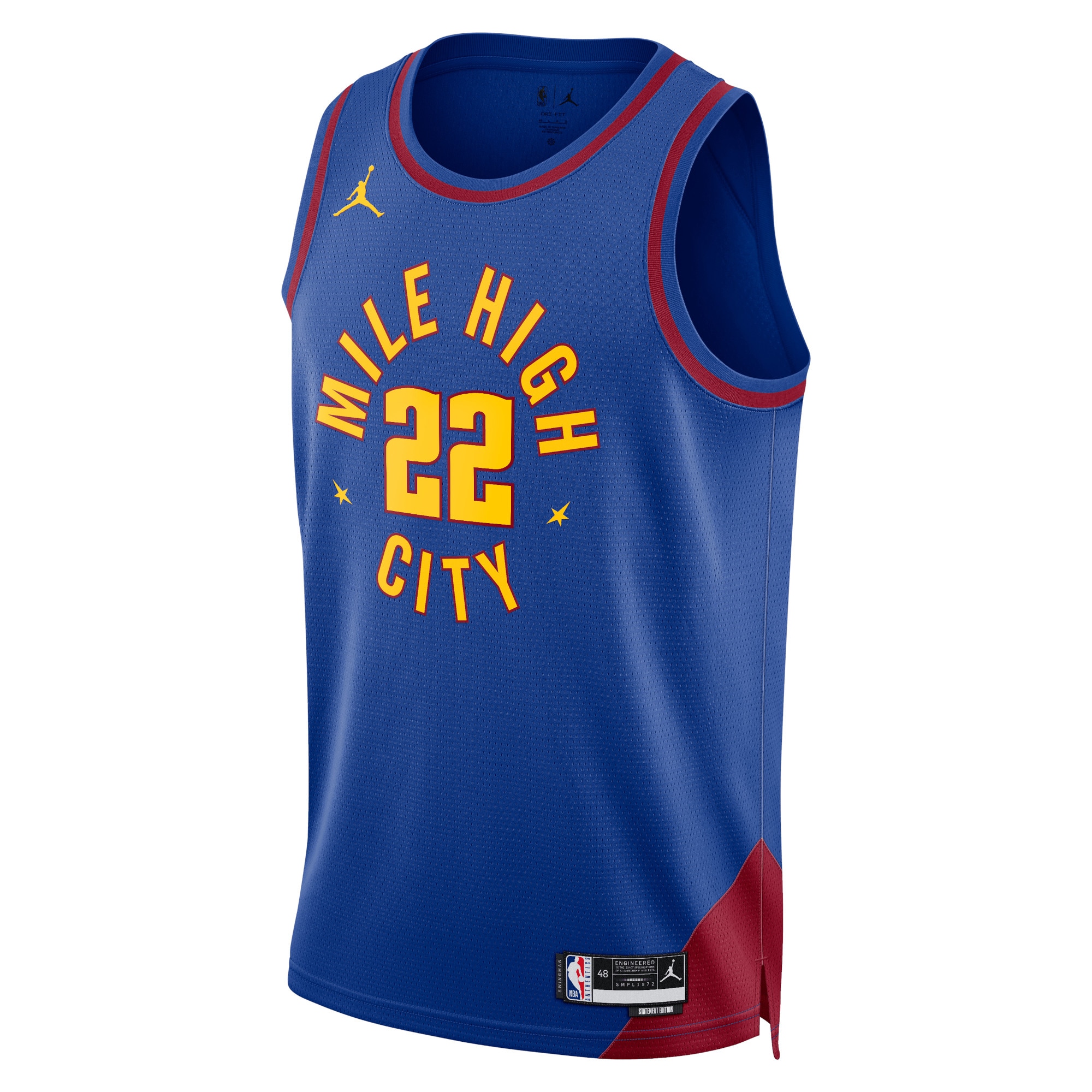 Denver Nuggets Jordan Statement Edition Swingman Blue Zeke Nnaj Unisex NBA Jersey Unisex